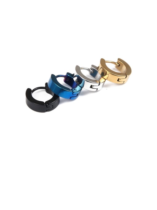 Pendiente de botón minimalista irregular liso de titanio